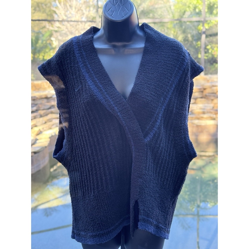 Nike Sportswear Knit Oversized Vest Black Women XS FN1886-010 NWT